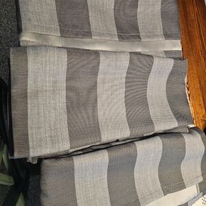 Gray Striped Curtains
